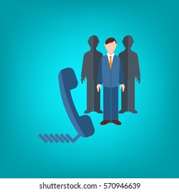 Human resources concept icon. Vector illustration.
