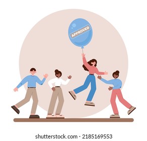 Human resources concept. Idea of recruitment and job management. Personnel planning and management. HR manager looking for a job candidate, checking a cv. Flat vector illustration