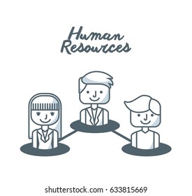 human resources concept isolated icon