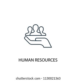 human resources concept line icon. Simple element illustration. human resources concept outline symbol design from Management set. Can be used for web and mobile UI/UX