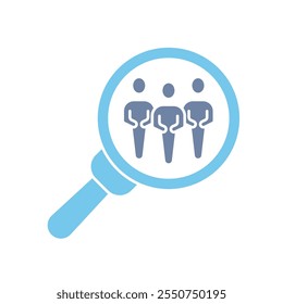 Icono de línea de concepto de recursos humanos. Ilustración de elemento simple. diseño de símbolo de esquema de concepto de recursos humanos.