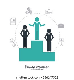 Human resources concept with office icons design, vector illustration 10 eps graphic.