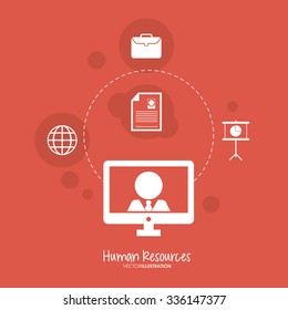 Human resources concept with office icons design, vector illustration 10 eps graphic.
