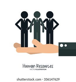 Human resources concept with office icons design, vector illustration 10 eps graphic.