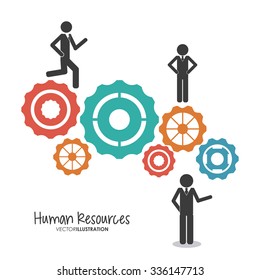 Human resources concept with office icons design, vector illustration 10 eps graphic.
