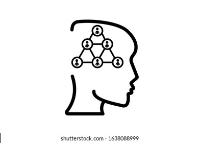 Human resources concept, target market and audience, focus group, public relations, vector line icon
