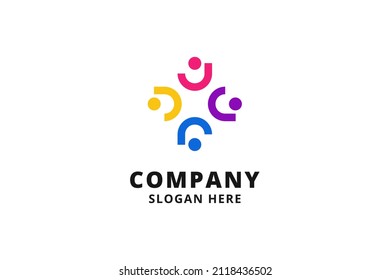 Human Resources Consulting Company, Global Community Logo. Social Networking logo designs.