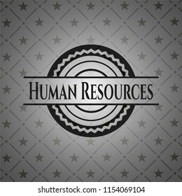 Human Resources dark emblem. Retro