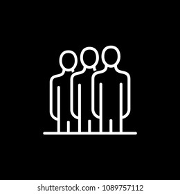 Human resources department. Business people icon simple line flat illustration.Vector icon