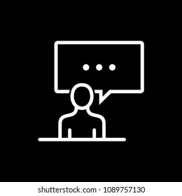 Human resources department. Business people icon simple line flat illustration.Vector icon