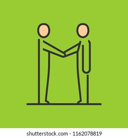 Human resources department. Business people icon simple line flat illustration.Vector icon