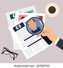 Human resources design background, vector illustration.