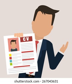 Human resources design over beige background, vector illustration.