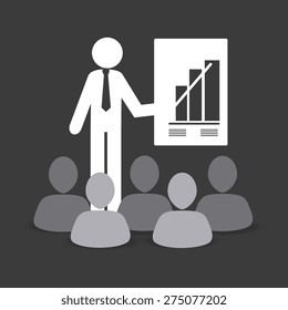Human resources design over black background, vector illustration.