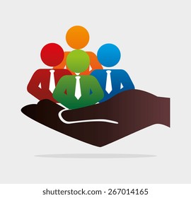 Human resources design over white background, vector illustration.