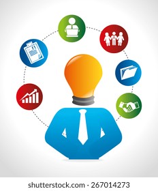 Human resources design over white background, vector illustration.