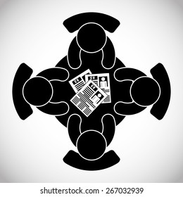 Human resources design over white background, vector illustration.