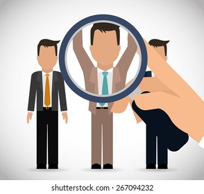 Human resources design over white background, vector illustration.