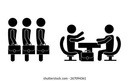 Human resources design over white background, vector illustration.