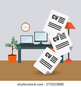 Human resources design over white background, vector illustration.