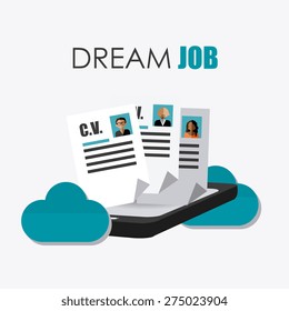 Human resources design over white background, vector illustration.