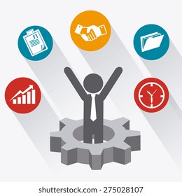 Human resources design over white background, vector illustration.