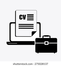 Human resources design over white background, vector illustration.