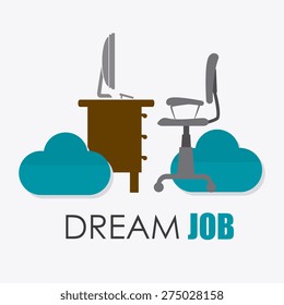 Human resources design over white background, vector illustration.