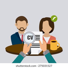 Human resources design over white background, vector illustration.