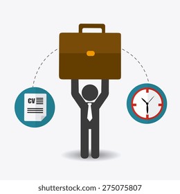 Human resources design over white background, vector illustration.