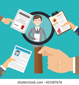 Human resources design. People icon. Colorful illustration