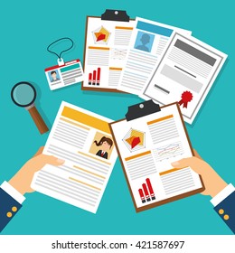 Human resources design. People icon. Colorful illustration