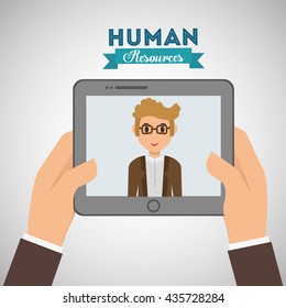 Human resources design. Person icon. Isolated illustration