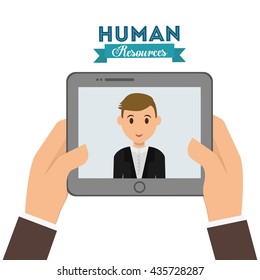 Human resources design. Person icon. Isolated illustration