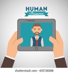 Human resources design. Person icon. Isolated illustration