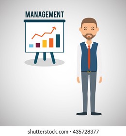 Human resources design. Person icon. Isolated illustration