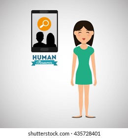 Human resources design. Person icon. Isolated illustration