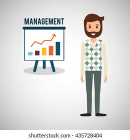 Human resources design. Person icon. Isolated illustration