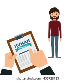 Human resources design. Person icon. Isolated illustration