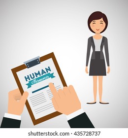 Human resources design. Person icon. Isolated illustration