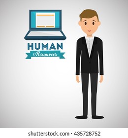 Human resources design. Person icon. Isolated illustration