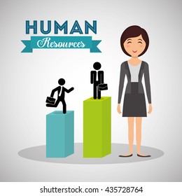 Human resources design. Person icon. Isolated illustration