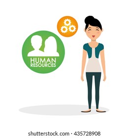 Human resources design. Person icon. Isolated illustration