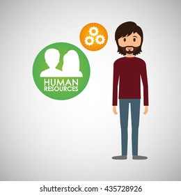 Human resources design. Person icon. Isolated illustration