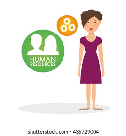 Human resources design. Person icon. Isolated illustration