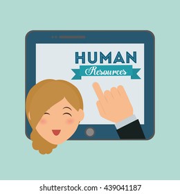 Human resources design. Person icon. Isolated illustration