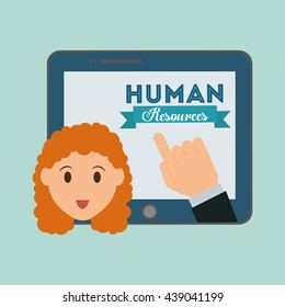 Human resources design. Person icon. Isolated illustration