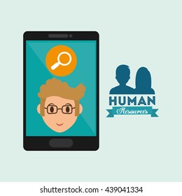 Human resources design. Person icon. Isolated illustration