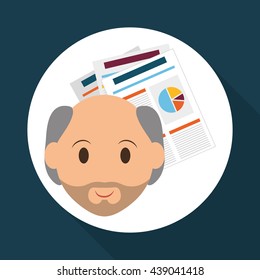 Human resources design. Person icon. Isolated illustration