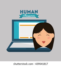 Human resources design. Person icon. Isolated illustration
